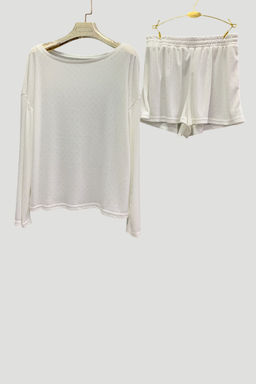 1506 БЕЛАЯ ПИЖАМА (РОМБ)