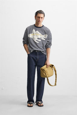 STRIPED PATCH T-SHIRT