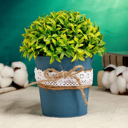 Кашпо «Ведёрко Линдберг», 10×10×10 см, синее