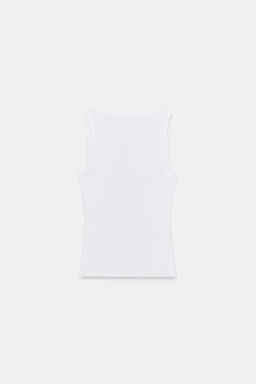 TOP RIB TEXTO / Blanco - Zara фото 3