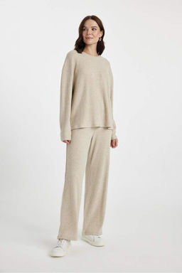 Прямые брюки на бретельках в рубчик Flayer Fit - Defacto фото 4