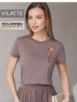 Нарядная футболка с принтом пайетками