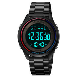 Часы наручные Skmei мужские электронные спортивные 2412black-steel