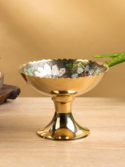 Креманка «Разноцветье», 14×14×10.5 см, латунь