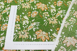 Штапель Зачарованный сад цв.травяной, ш.1.45м, вискоза-100%, 100гр/м.кв - Купава фото 10