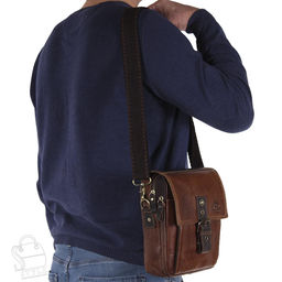Сумка мужская кожаная 3010TR d.brown Tough Ruder  в Новосибирске