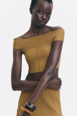 Crop top off-the-shoulder - H&m фото 2