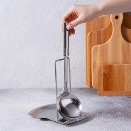 Подставка для крышки и ложки, 19.5×16 см, нержавеющая сталь