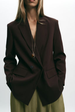 BLAZER CRUZADA OVERSIZE / Marr?n - Zara фото 4