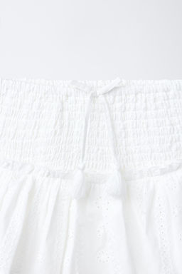 FALDA BERMUDA SCHIFFLY VOLANTES / Blanco - Zara фото 3