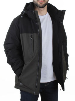 D6594 DK. GREEN/BLACK Куртка мужская зимняя (200 гр. холлофайбер)