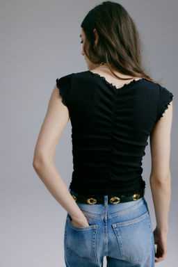Top drapeado de algod?n - H&m фото 4