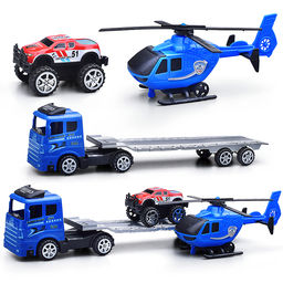 Автовоз, с машинкой и вертолётом, в пакете