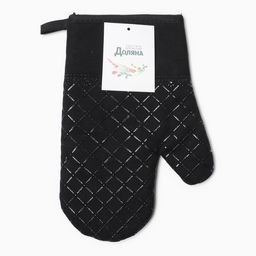 Варежка Доляна цв.черный 26*16 см, 100% п/э  фото 4