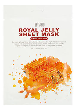 Маска тканевая с экстрактом маточного молочка TENZERO Royal Jelly Sheet Mask , 25ml