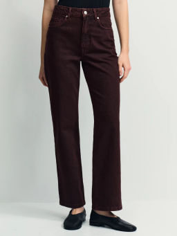 Джинсы straight с высокой посадкой регулярной длины / Zarina