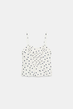 TOP PEPLUM LUNARES / Azul / Blanco - Zara фото 8