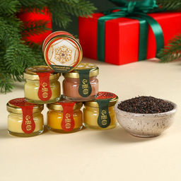 Подарочный набор С новым годом!: чай чёрный, крем-мёд (6 шт.x30 г) - Фабрика счастья фото 7