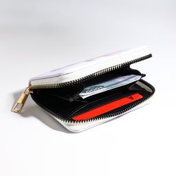 Кошелёк на молнии «Зебра», белый