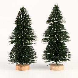 Миниатюра кукольная «Ёлочка со снегом», набор 2 шт., размер 1 шт. — 14×6×6 см