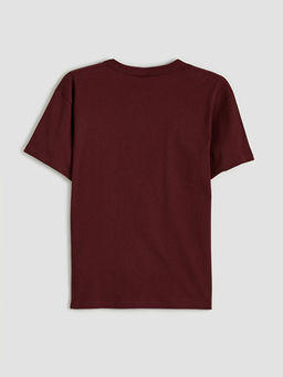 Erkek ?ocuk Bisiklet Yaka New York Bask?l? Ti??rt