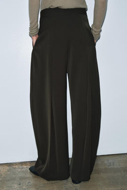 PANTAL?N WIDE LEG ZW COLLECTION / Verde - Zara фото 3