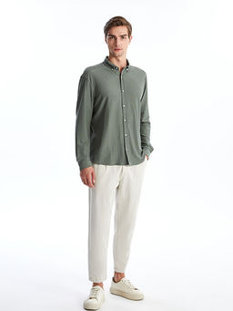 Regular Fit Uzun Kollu Erkek Dokulu G?mlek