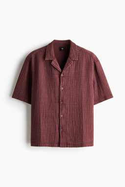 Camisa de muselina de manga corta Relaxed Fit - H&m фото 3