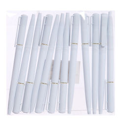 Цена за 12 шт. Ручка шариковая поворотная, 0.5 мм, стержень синий, белый корпус