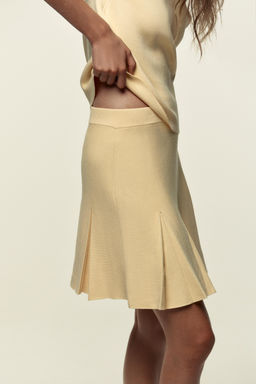 PLEATED KNIT MINI SKIRT - Zara фото 11