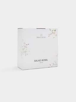 Салатник, 16х6 см, 700 мл, фарфор N, белый, Цветы и листья, Primrose - Anna lafarg фото 7