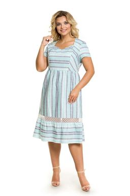 Платье 1033 цветная полоска - Novita фото 3