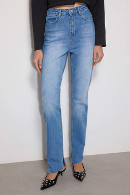 TRENDYOLMILLA Siyah Y?rtmacl? Yuksek Bel Flare Jeans TWOAW22JE0382  фото 24