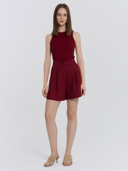 Шорты женские бордовые