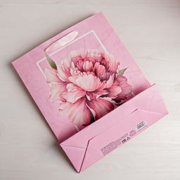 Пакет подарочный ламинированный, упаковка, «Пион», S 12 х 15 х 5.5 см