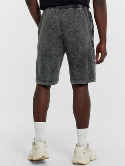 Шорты мужские черные с обработкой эйсид - Mark formelle фото 4