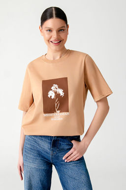 Арт. 3-1144 Футболка женская 42-50 (5 шт) Цвет:светло-коричневый