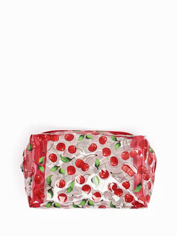 Косметичка ПВХ Вишня 15*6*8,5, отд на молнии, прозрачный