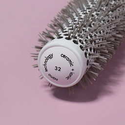 Брашинг керамический, продуваемый, прорезиненная ручка, d=32/50 мм, 27(±1) см