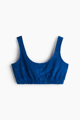 Crop top en tejido rizado
