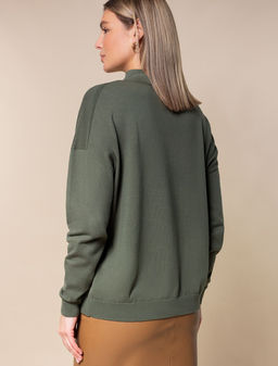 VILATTE / Свободный свитер тонкой вязки из хлопка фото 3