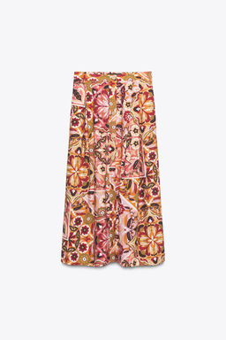 PRINTED RUSTIC MIDI SKIRT - Zara фото 6