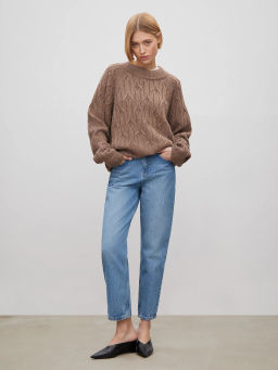 ЕМКА / Зауженные джинсы из плотного натурального хлопка