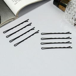 Цена за 4 шт. Невидимки для волос QF «Классика», набор 20 шт., рельеф, 5.5 см, чёрные