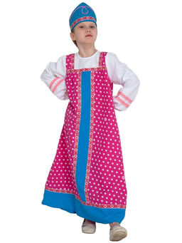 Костюм Русский народный для девочки Аленушка в малиновом р-р. 122