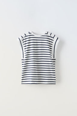 STRIPED T-SHIRT WITH TAB