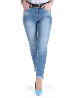 D356 BLUE Джинсы зауженные женские DIOVES