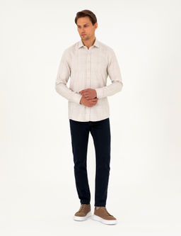 Bej Slim Fit Uzun Kollu G_mlek - Pierre cardin фото 4