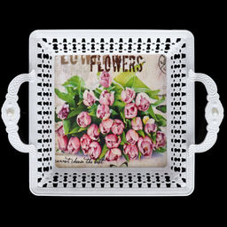 Поднос квадратный с ручками 26 см / JCA508H /уп 60/ - Галеонтрейд фото 7