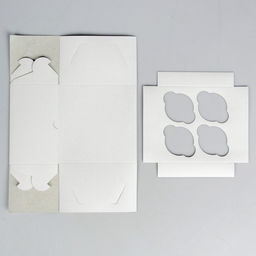 Цена за 5 шт. Упаковка для капкейков на 4 шт., без окна, белая 16×16×10 см